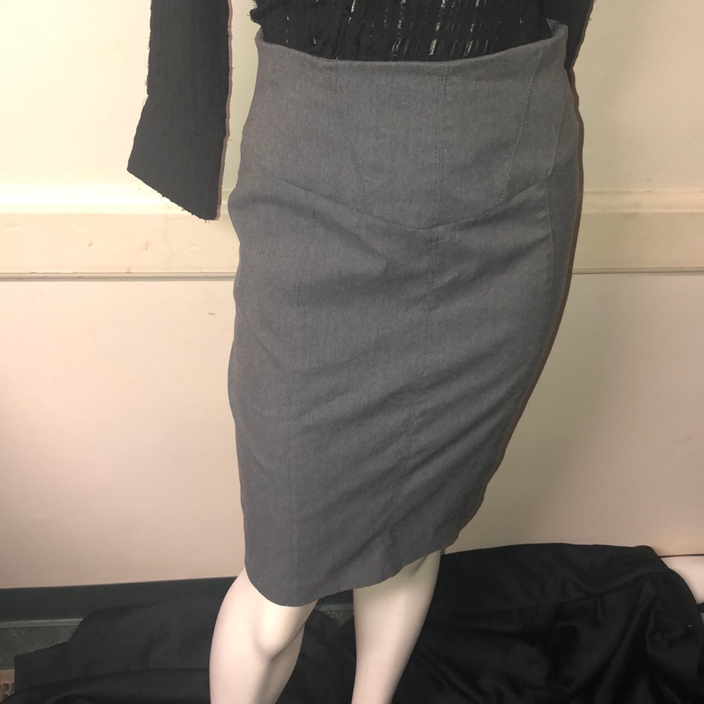 Express Design Studio Grey Pencil midi skirt sz 4